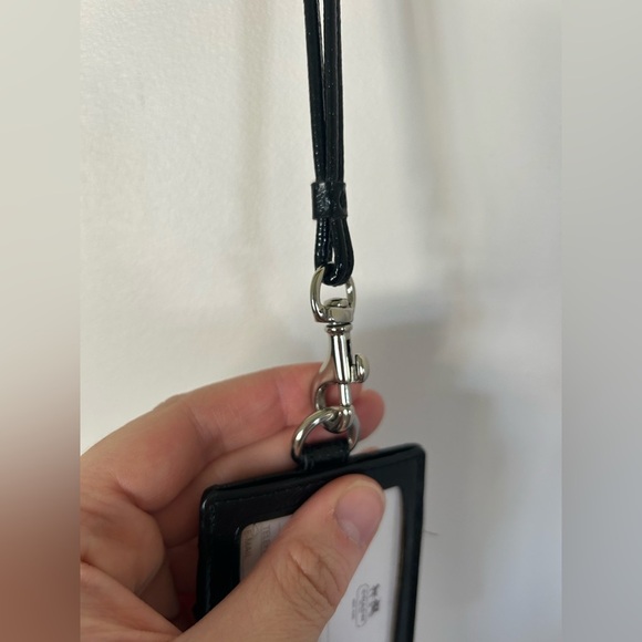 Coach Poppy Daisy Ocelot ID / Badge Purple Black Leopard Print - Picture 8 of 9